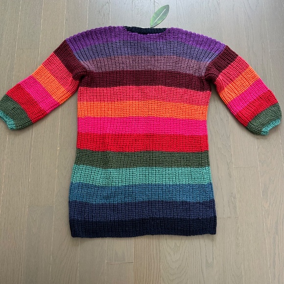 Farm Rio Rainbow Stripes Stripe Midi Cardigan - SMALL - With tags - Picture 2 of 8